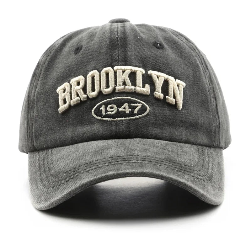Brooklyn Alphabet Baseball Cap Men Women's Cowboy Baseball Cap Summer Cotton Hat Snapback Hip-Hop Hat Casual Gorra Hombre Visor