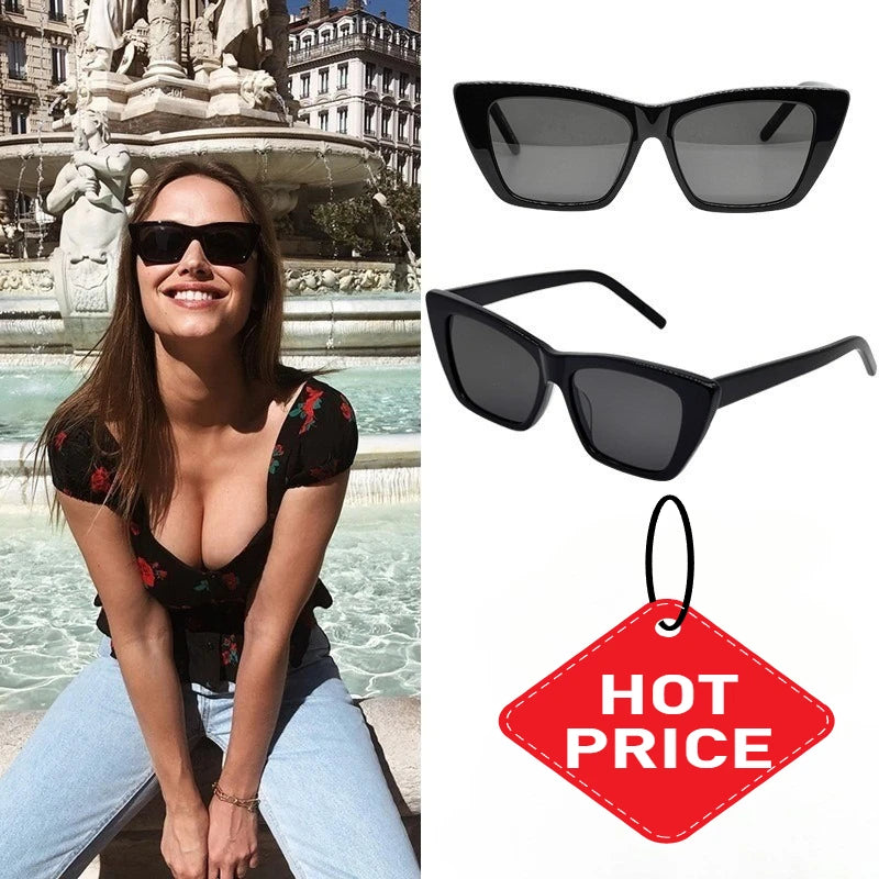 Hip-hop Cat Eye Sunglasses Aesthetic Shades Summer Retro Sunglasses for Women