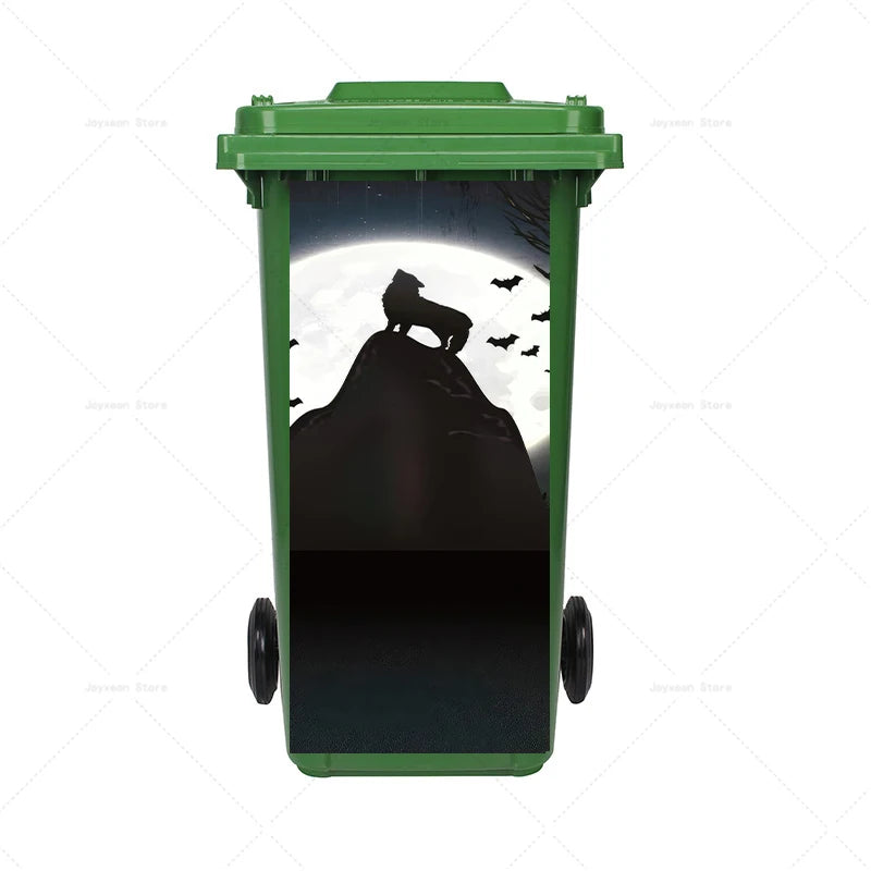 Art Graffiti Trash Can Sticker Kitchen Trash Can Waterproof Decoration Sticker Design Wallpaper Poster Cabinet Closet Stickers