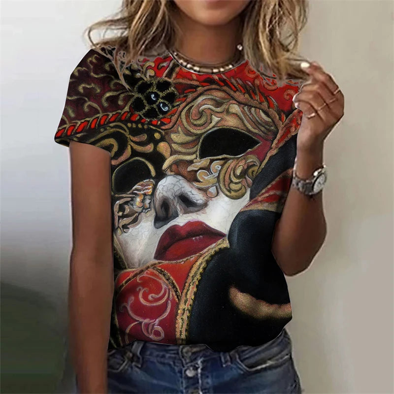 Hip Hop Graffiti Street Men's T Shirt 3D Print Cool Graphic Crew Neck Short Sleeve T Shirts Personality Fashion Cool Tee Top