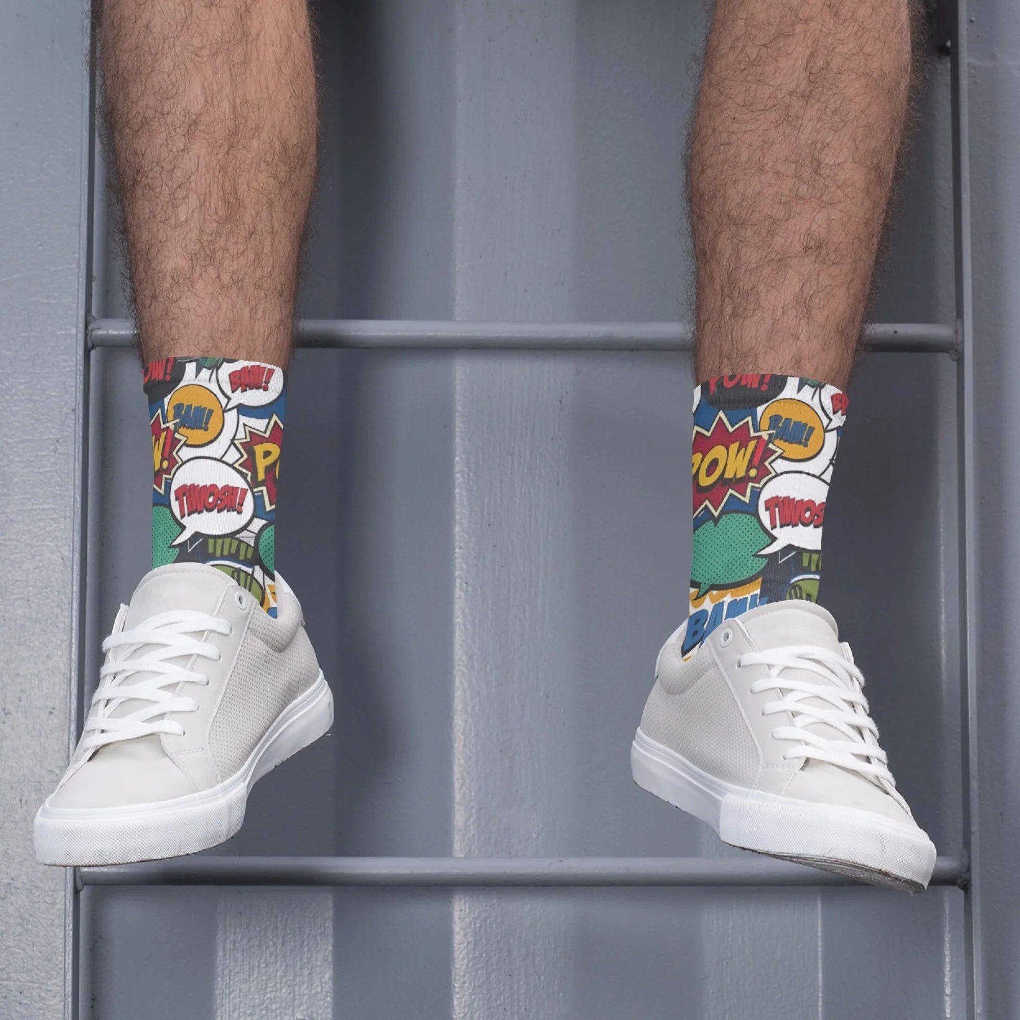 Fun street graffiti comic pop art socks men and women leisure outdoor sports socks hip hop happy personality crew socks gift