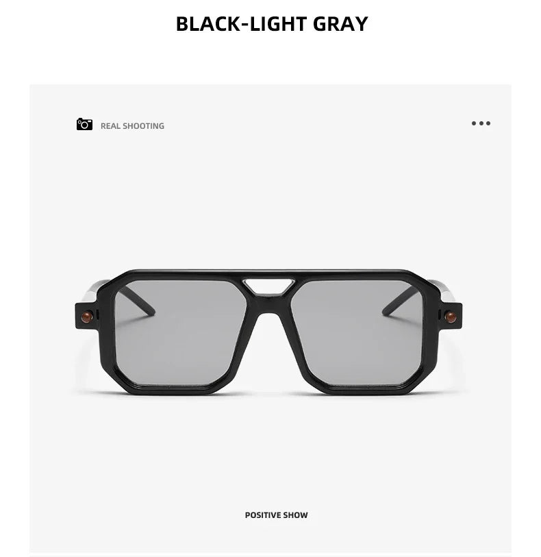 Trendy Design Double Bridge Sunglasses Women's Fashion Leopard Sun Glasses Popular Street Wear Shades Men's Shades UV400 Eyewear