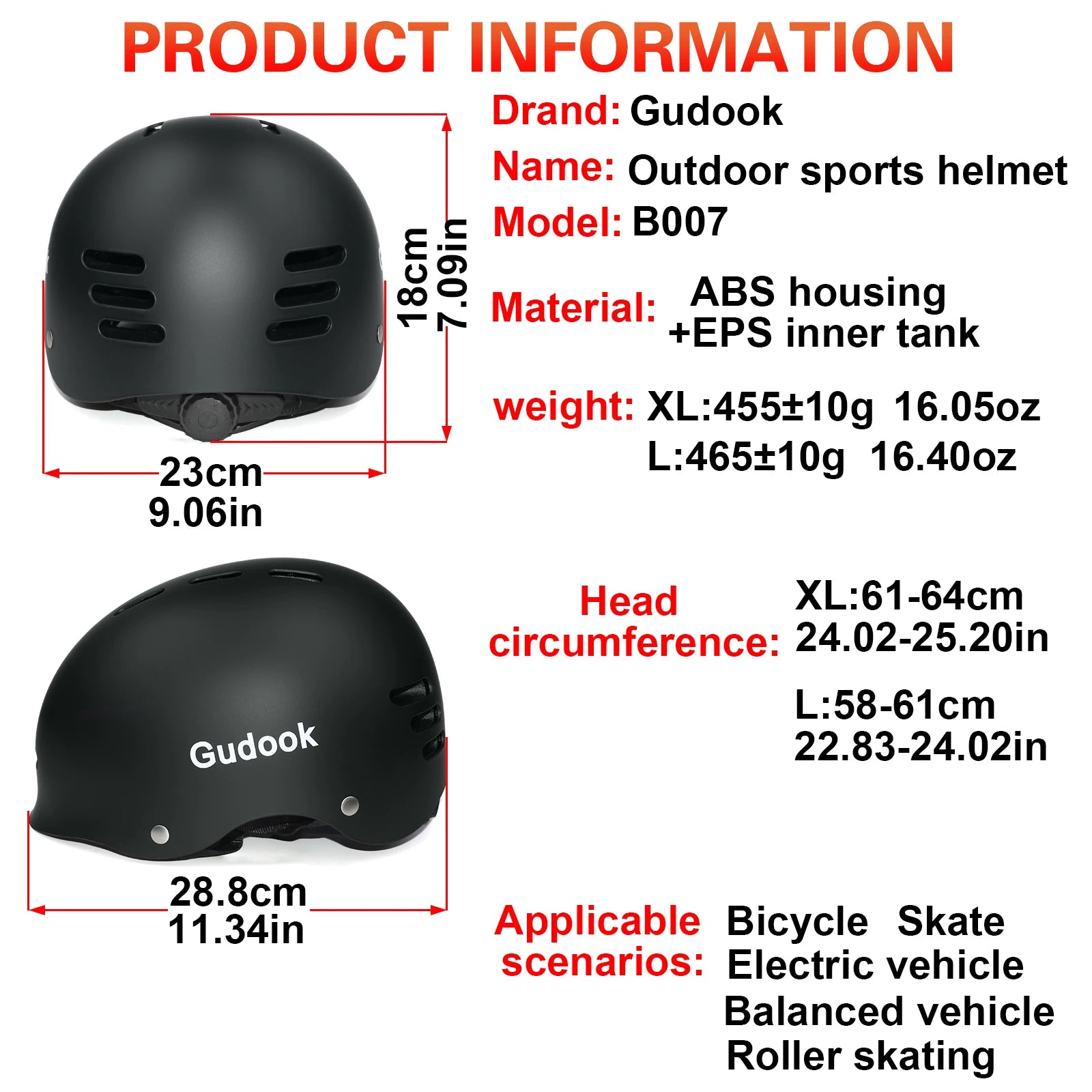 Adult Bike Helmet for Bicycle Cycling Biking Skating Skateboard Helmet Extra large head circumference L 58-61cm&XL 61-64cm