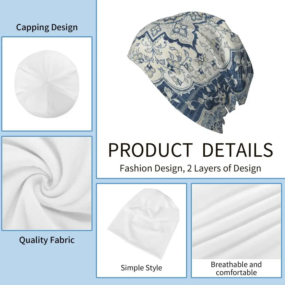 Oriental Rug Art Culture Men Women Adult Beanies Caps Knitting Bonnet Hat Warm Hip Hop Autumn Winter Outdoor Skullies Hats