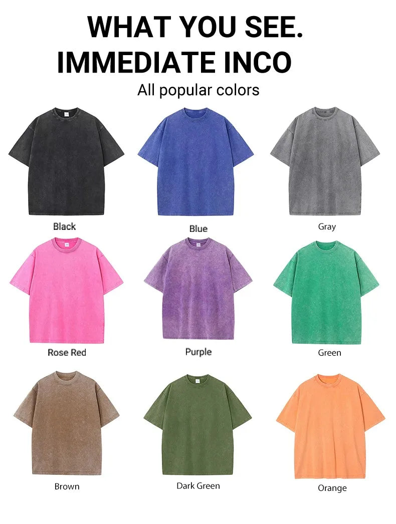 Graffiti Pentagram Print Washed T Shirt Mans O-Neck Casual Fashions Top Cotton Loose Clothes Summer Crewneck Men T-Shirts