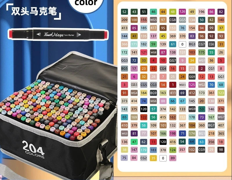 24/36/48/60/80/120/168/262 Colors Artist Double Headed Art Marker Pen Graffiti Manga Sketch Alcohol Based Soft Brush For School