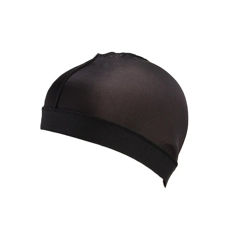 New Thick Silky Breathable Dome Elastic Mesh Wig Cap For Men Women Breathable Knit Street Style Cap Silky Wave Cap