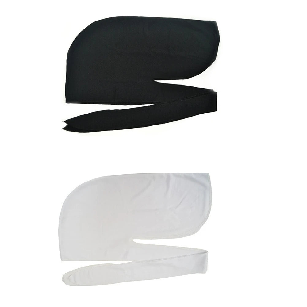 Fashion Du-rag Scarf Head Wrap Rap Band Tie Down Hat Outdoor Sports Bandanas Children Headwear For Hip Hop Hat Men Women