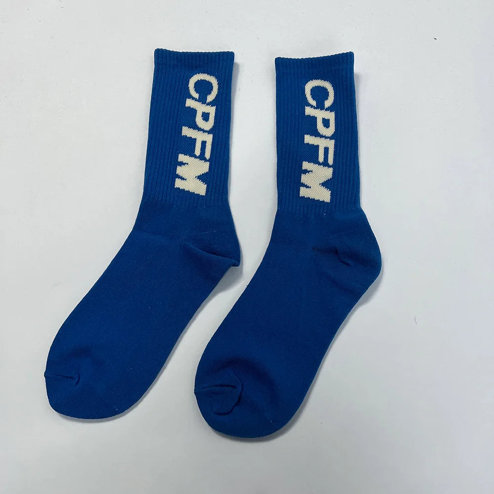 Streetwear Skateboard Harajuku CPFM Kanye West Socks Letter Coconut 350 Calabasas Rap Basketball Hip Hop Fashion Cotton Socks