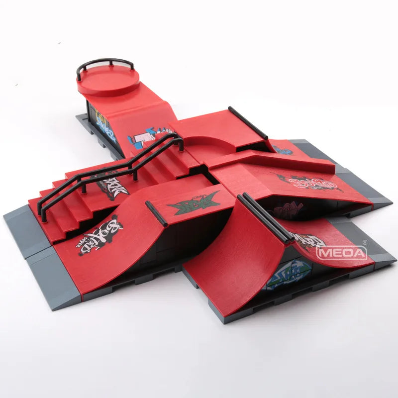 Professional Finger Skateboard DIY Skate Park Ramp Parts Tech Deck Scene Venue Combination Sets Novelty Toys Gift For Kids Child