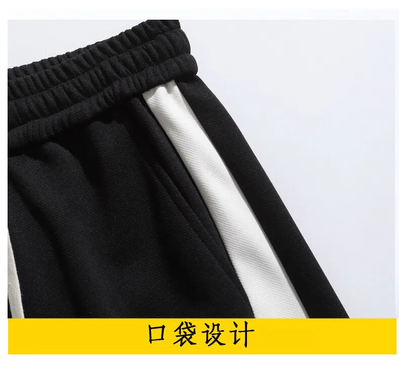 Fashion Men's Casual Shorts 2025 Summer Youth High Street Wear Knee-Length Pants Outdoor Sports Elastic Waist Five-Cents Joggers