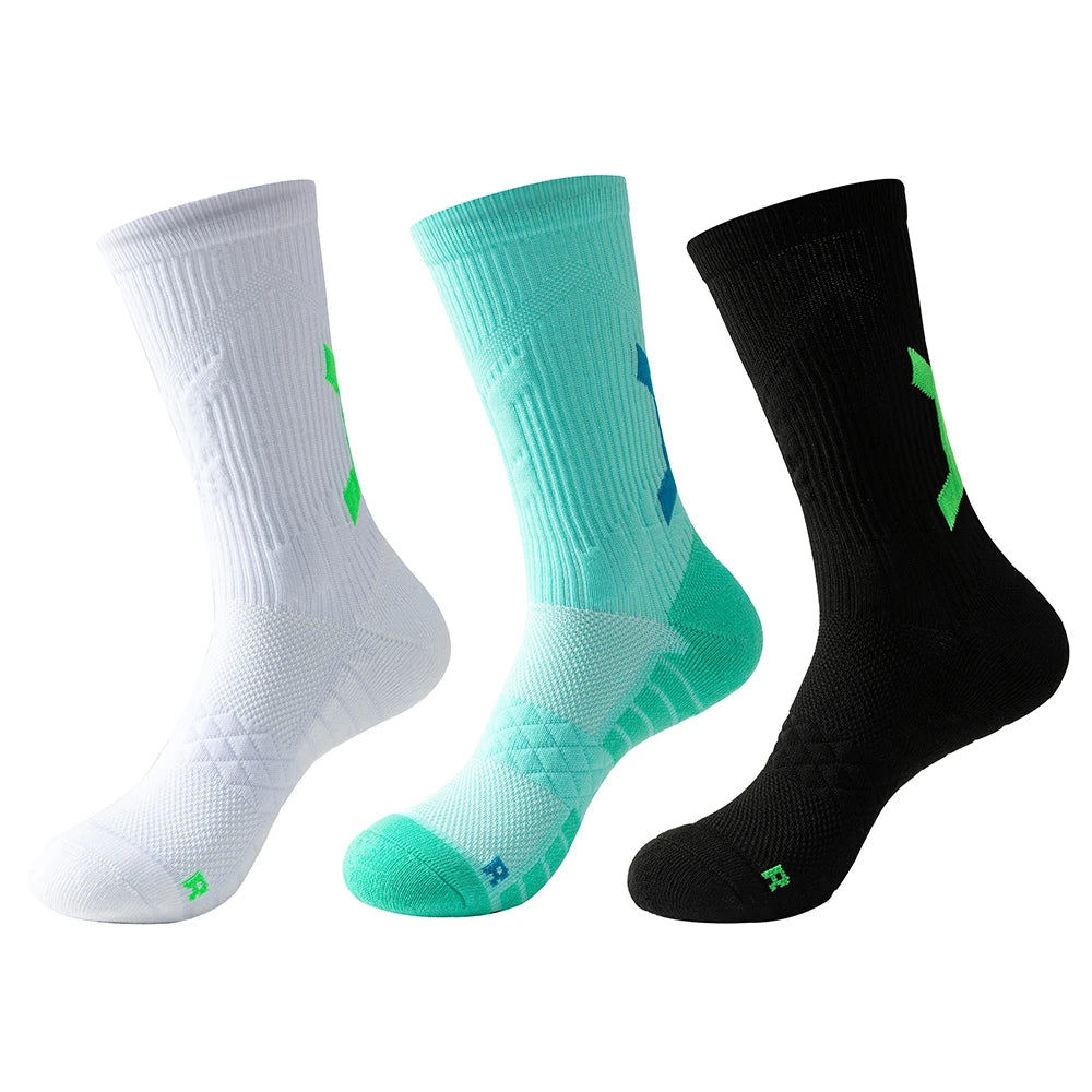 1/3pair professional basketball socks Men marathon compression running sport socks thick towel socks skateboarding socks for man