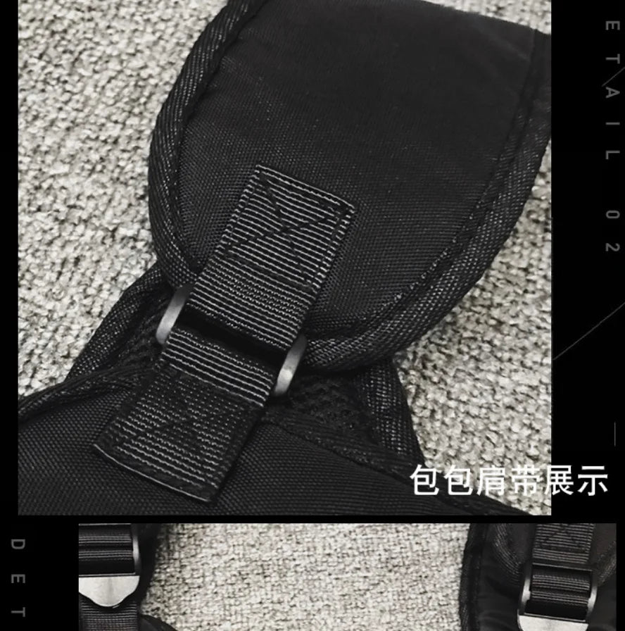 Chest Bag Waist Bag Hip Hop Streetwear Large Capacity Sports Casual Tactical Vest Bags for Men