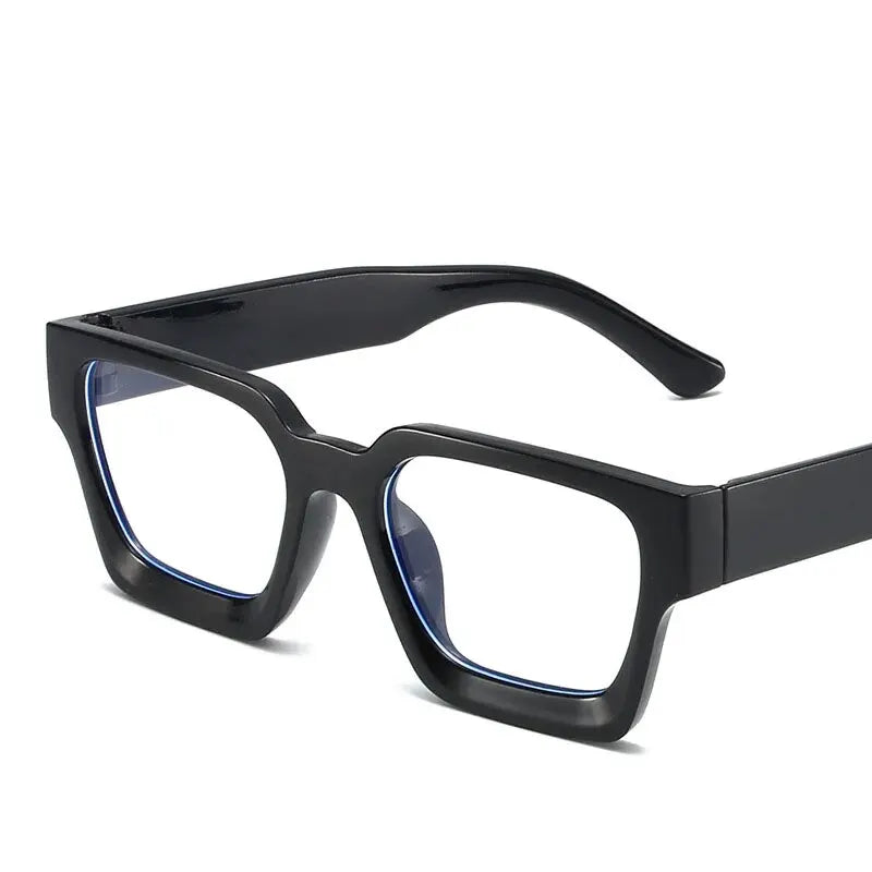 Texture Thick Edge Square Frame Decoration Street Wear Flat Mirror European And American Anti-blue Glasses