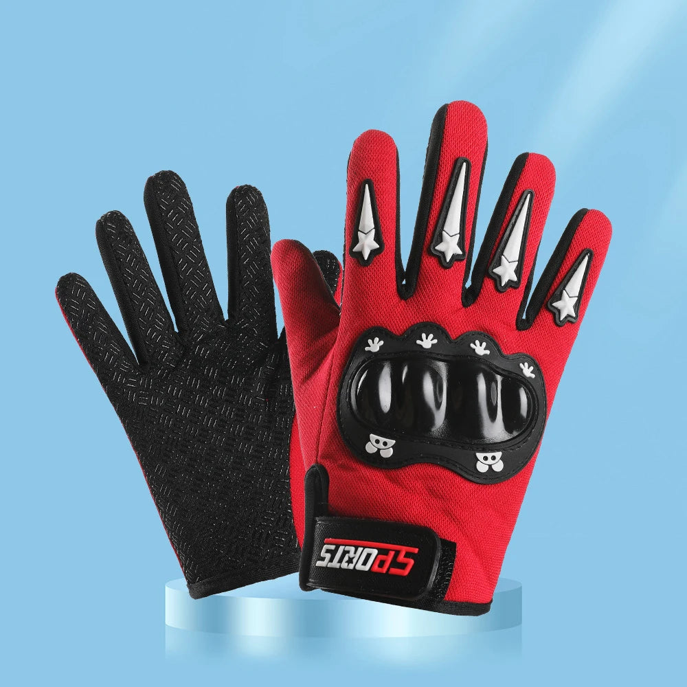 Cycling Kids Gloves for Boys Girls Hard Shell Protective Gloves Sports Fitness Climbing Skateboarding Children Anti Slip Gloves