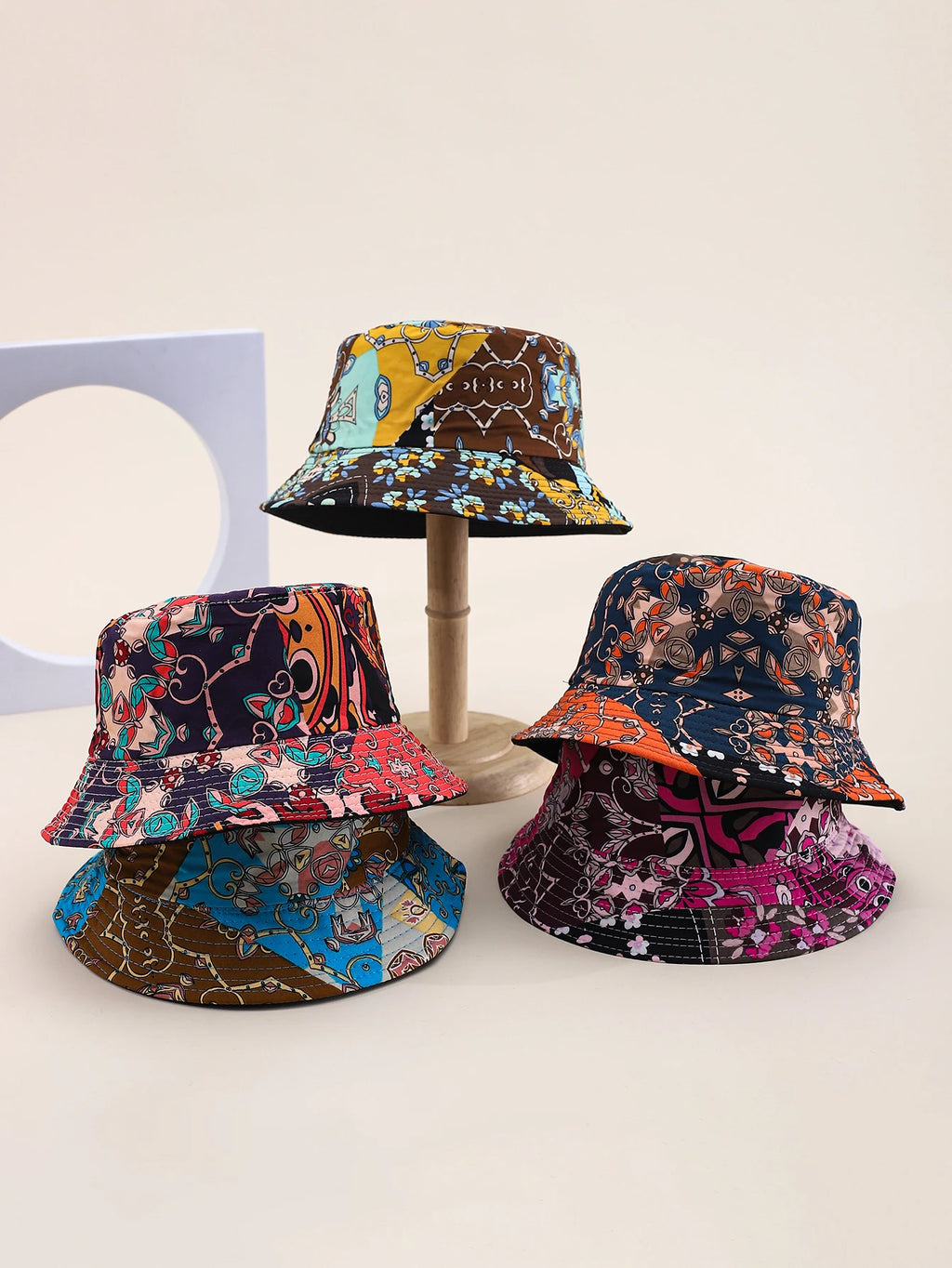 Women's Spring Summer Graffiti Bucket Hat Hip-Hop Flat Brim Street Dance KPOP Fashion Outdoor Sunshade Trendy Cap Sun Hat Men