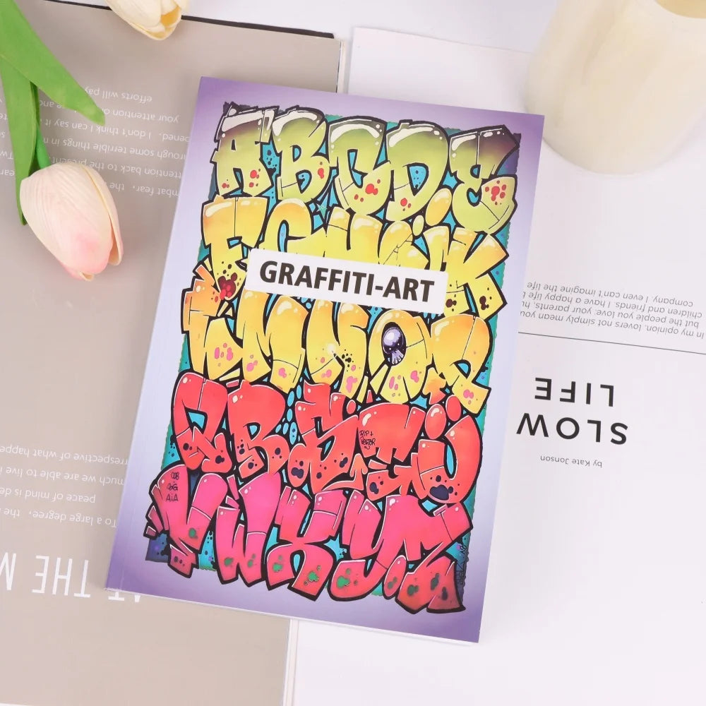 Graffiti Coloring Book With Rich Colors High-definition Lines And Soft Covers Suitable For Adults And Teenagers To Coloring