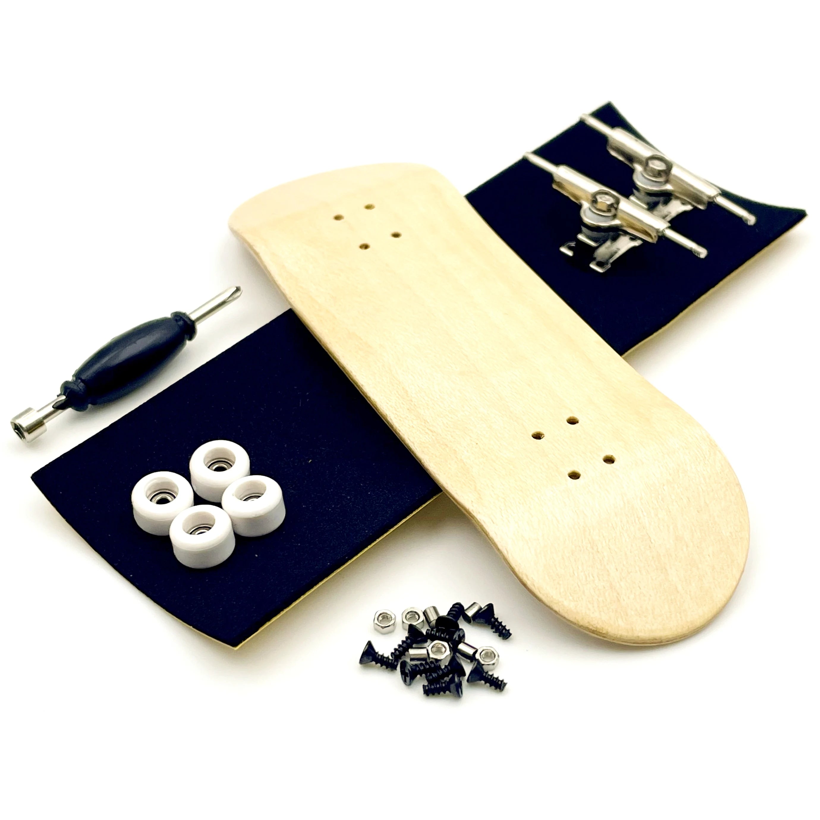 32mm Fingerboard Set with Maple Wooden Deck Metal Trucks Bearing Wheels
