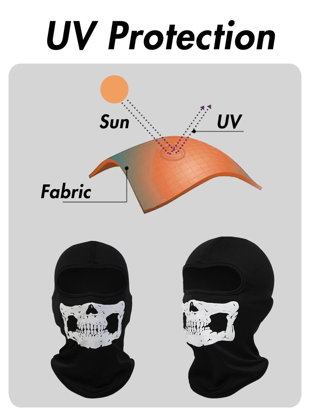 Musion Black Ghosts Balaclava Full Face Mask for Cosplay Motorcycle Cycling Outdoor Skateboard Hiking Skiing