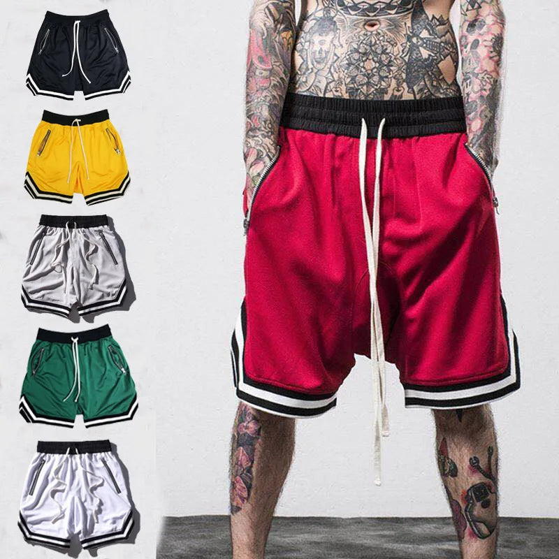 Men's Loose Shorts Male Basketball Gym Fitness Joggers Quick Dry Sports Outfits Hip Hop Rap Street Wear for Men