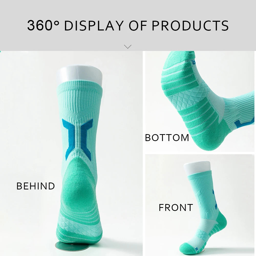 1/3pair professional basketball socks Men marathon compression running sport socks thick towel socks skateboarding socks for man