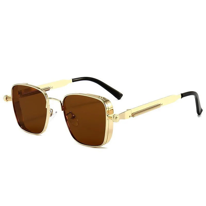 New Vintage Hip Hop Square Sunglasses Women Men Punk Sun Glasses Eyewear Oculos De Sol for Male Female Metal Frame Glasses