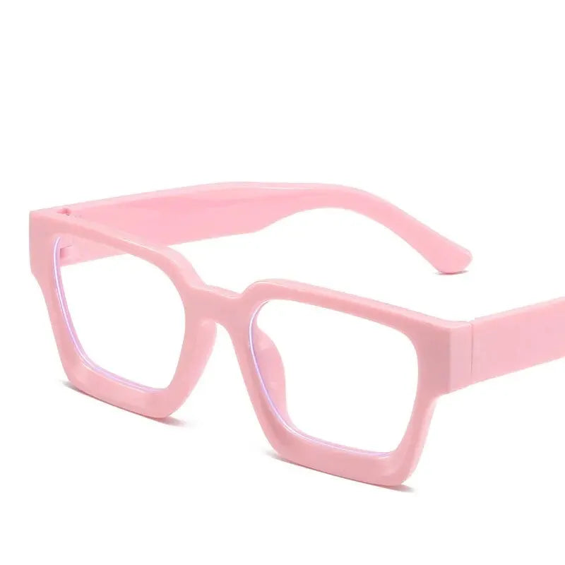 Texture Thick Edge Square Frame Decoration Street Wear Flat Mirror European And American Anti-blue Glasses
