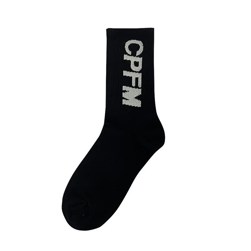 Streetwear Skateboard Harajuku CPFM Kanye West Socks Letter Coconut 350 Calabasas Rap Basketball Hip Hop Fashion Cotton Socks