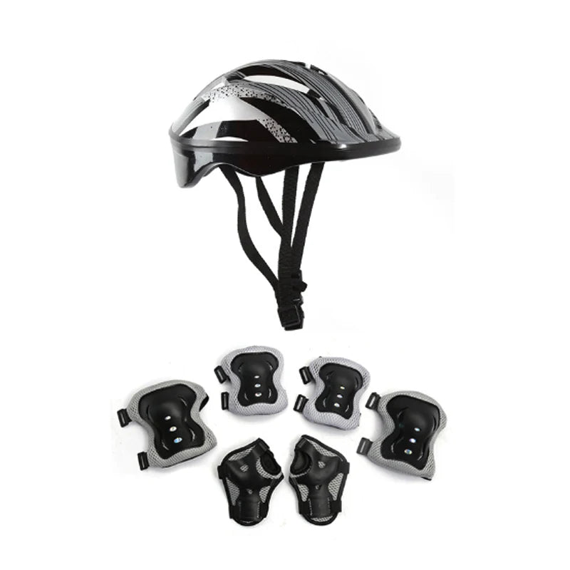 7Pcs/Set Kids Knee Pads and Elbow Pads Guards Protective Gear Set Safety Gear for Roller Skates Cycling Bike Skateboard Sports