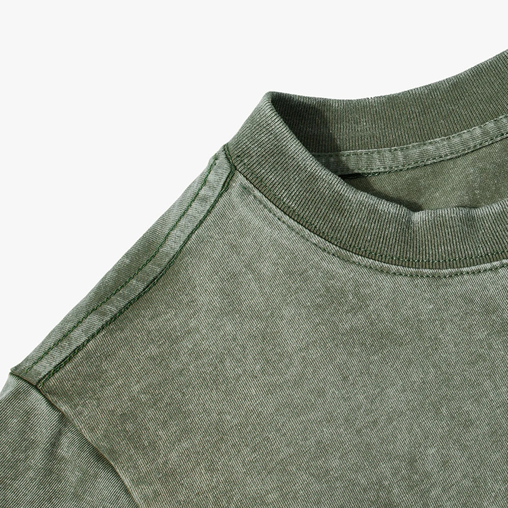 Graffiti Pentagram Print Washed T Shirt Mans O-Neck Casual Fashions Top Cotton Loose Clothes Summer Crewneck Men T-Shirts