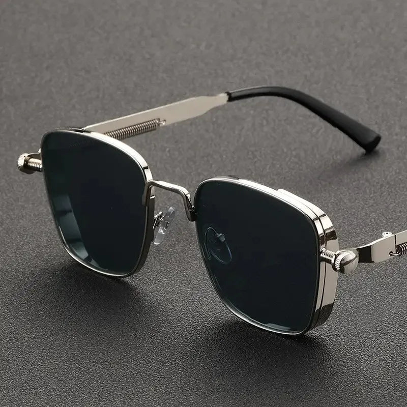 New Vintage Hip Hop Square Sunglasses Women Men Punk Sun Glasses Eyewear Oculos De Sol for Male Female Metal Frame Glasses