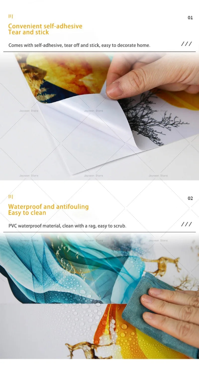 Art Graffiti Trash Can Sticker Kitchen Trash Can Waterproof Decoration Sticker Design Wallpaper Poster Cabinet Closet Stickers